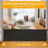 Picture of Retractable Baby Gate,Mesh Baby Extra Wide Gate,Extra Long Dog Gate, 33" Tall,Large Extends up to 118" Wide,Child Safety Extra Large Gate for Doorways, Stairs, Hallways,Indoor/Outdoor(33"x118",Black)