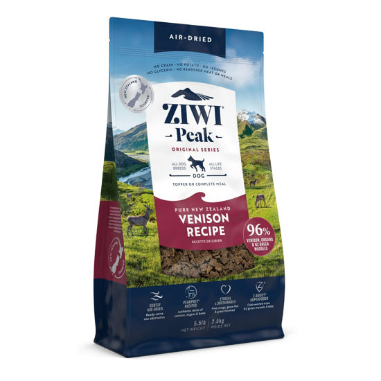 Picture of ZIWI Peak Air-Dried Dog Food - Venison - All Natural, High Protein, Grain Free, Limited Ingredient w/ Superfoods (88oz)