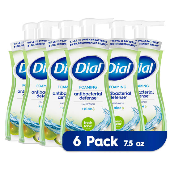 Picture of Dial Antibacterial Foaming Hand Wash, Fresh Pear, 7.5 fl oz Pack of 6)