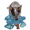 Picture of goDog Checkers Elephant Squeaky Plush Dog Toy, Chew Guard Technology - Blue, Large