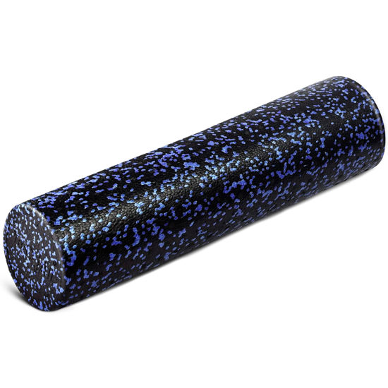 Picture of Yes4All High Density Foam Roller for Back, Variety of Sizes & Colors for Yoga, Pilates - Blue Speckled - 24 Inches