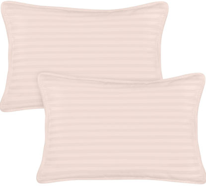 Picture of Utopia Bedding Toddler Pillow (Light Pink, 2 Pack), 13x18 Pillows for Sleeping, Soft and Breathable Cotton Blend Shell, Small Kids Pillow Perfect for Toddler Bed and Travel (Intended for age 2 and up)