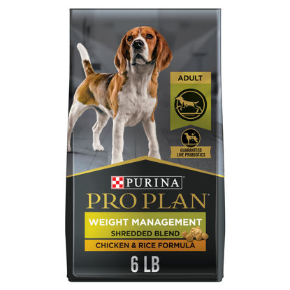 Picture of Purina Pro Plan Weight Management Dry Dog Food, Shredded Blend Chicken and Rice Formula - 6 lb. Bag