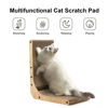 Picture of FUKUMARU Cat Scratcher, 18.7 Inch L Shape Cat Scratch Pad Wall Mounted, Cat Scratching Cardboard with Ball Toy for Indoor Cats