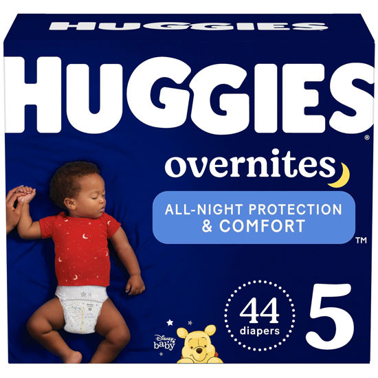 Picture of Huggies Size 5 Overnites Baby Diapers: Overnight Diapers, Size 5 (27+ lbs), 44 Ct