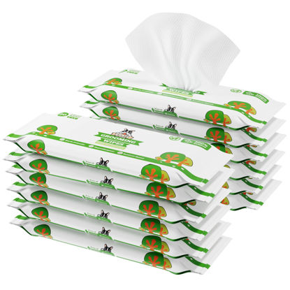 Picture of Pogi's Dog Grooming Wipes Travel Packs - 240 Dog Wipes for Cleaning and Deodorizing - Hypoallergenic Pet Wipes for Dogs, Puppy Wipes - Quick Bath Dog Wipes for Paws, Butt, & Body - Green Tea Scented