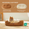 Picture of Bedsure Dog Beds for Small Dogs - Round Cat Beds for Indoor Cats, Washable Pet Bed for Puppy and Kitten with Slip-Resistant Bottom, 25 Inches, Terracotta