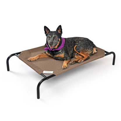 Picture of Coolaroo The Original Cooling Elevated Dog Bed, Indoor and Outdoor, Medium, Nutmeg