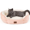 Picture of Bedsure Dog Beds for Small Dogs - Round Cat Beds for Indoor Cats, Washable Pet Bed for Puppy and Kitten with Slip-Resistant Bottom, 25 Inches, Peach Pink