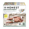 Picture of The Honest Company Clean Conscious Diapers Plant-Based, Sustainable Cactus Cuties + Donuts Club Box, Size 3 (16-28 lbs), 62 Count