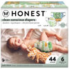 Picture of The Honest Company Clean Conscious Diapers | Plant-Based, Sustainable | Color Me Paisley + Grow Together | Club Box, Size 6 (35+ lbs), 44 Count