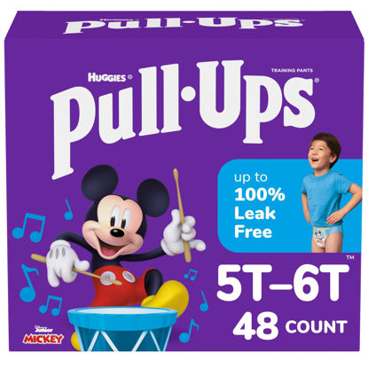 Picture of Pull-Ups Boys' Potty Training Pants, Size 5T-6T Training Underwear (50+ lbs), 48 Count