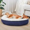 Picture of Love's cabin Round Donut Cat and Dog Cushion Bed, 30in Pet Bed for Medium or Large Dogs, Anti-Slip & Water-Resistant Bottom, Soft Durable Fabric Pet beds, Washable Calming Cat & Dog Bed Navy