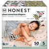 Picture of The Honest Company Clean Conscious Diapers | Plant-Based, Sustainable | Big Trucks + So Bananas | Club Box, Size 5 (27+ lbs), 50 Count