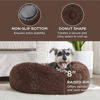 Picture of Bedsure Calming Dog Bed for Small Dogs - Donut Washable Small Pet Bed, 23 inches Anti-Slip Round Fluffy Plush Faux Fur Large Cat Bed, Fits up to 25 lbs Pets, Coffee