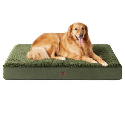 Picture of EHEYCIGA Washable Dog Beds for Extra Large Dogs, XL Dog Bed with Removable Cover for Crate, Orthopedic Foam Pet Bed Dog Mat Mattress Cushions for Extra Large Dogs, Dark Green