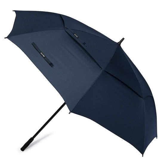 Picture of G4Free 72 Inch Automatic Open Golf Umbrella Extra Large Oversize Double Canopy Vented Windproof Waterproof Stick Umbrellas (Dark blue)