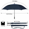 Picture of G4Free 72 Inch Automatic Open Golf Umbrella Extra Large Oversize Double Canopy Vented Windproof Waterproof Stick Umbrellas (Dark blue)