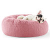 Picture of Bedsure Calming Dog Bed for Small Dogs - Donut Washable Small Pet Bed, 23 inches Anti-Slip Round Fluffy Plush Faux Fur Large Cat Bed, Fits up to 25 lbs Pets, Mauve Blush