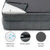 Picture of Bedsure Small Orthopedic Dog Bed - Washable Bolster Dog Sofa Beds for Small Dogs, Supportive Foam Pet Couch Bed with Removable Washable Cover, Waterproof Lining and Nonskid Bottom Couch, Black Checks