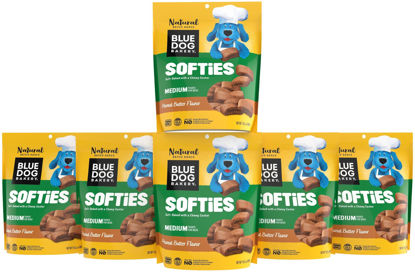 Picture of Blue Dog Bakery Natural Dog Treats, Softies, Peanut Butter Flavor, 16.2oz Bag, 6 Bags