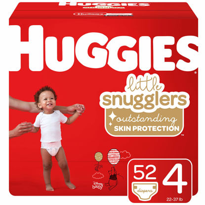 Picture of Huggies Little Snugglers Baby Diapers, Size 4, 52 Ct