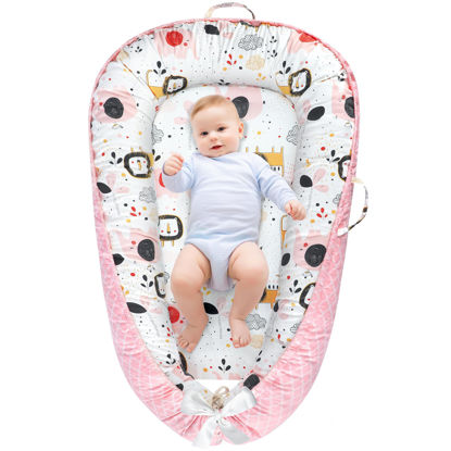 Picture of URMYWO Baby Lounger - Baby Lounger For Newborn, Breathable & Soft Baby Nest Cover Co Sleeping for baby 0-24 Months, Babies Essentials Gifts, Portable Infant Lounger Baby Floor Seat for Home and Travel