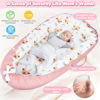 Picture of URMYWO Baby Lounger - Baby Lounger For Newborn, Breathable & Soft Baby Nest Cover Co Sleeping for baby 0-24 Months, Babies Essentials Gifts, Portable Infant Lounger Baby Floor Seat for Home and Travel