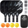 Picture of niupipo Pickleball Paddles, Lightweight Pickleball Rackets w/Fiberglass Surface, Honeycomb Core, USAPA Approved Pickleball Paddle Set of 4 Racquets, 1 Bag, 4 Grip Tapes, 4 Balls for Indoor & Outdoor