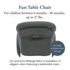 Picture of Inglesina Fast Table Chair, Charcoal Gray Melange - High Chair for Babies & Toddlers 6-36 Months - Fits Tables 0.8'' to 3.5'' Thick - Collapsible, Portable Design - Includes Travel Bag - BPA Free