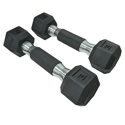 Picture of CAP Barbell Coated Dumbbell Weights with Padded Grip, Pair, 3 LBS