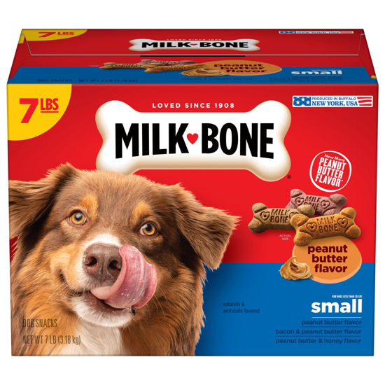 Picture of Milk-Bone Peanut Butter Flavor Dog Treats for Small Dogs, 7 Pound, Crunchy Texture Helps Freshen Breath