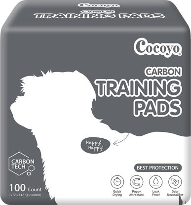 Picture of COCOYO Dog Training Pads丨Carbon Absorb Eliminating Urine Odor Puppy Pads丨Premium Charcoal Dog Pee Pads (100 Count, 17.5x23.5 inch)