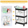 Picture of Volnamal Baby Diaper Caddy, Plastic Movable Cart for Newborn Nursery Essentials Diaper Storage Caddy Organizer for Changing Table & Crib, Easy to Assemble, Black