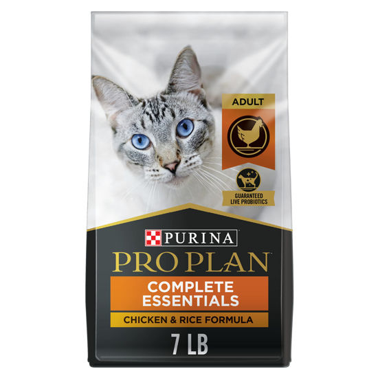 Picture of Purina Pro Plan High Protein Cat Food With Probiotics for Cats, Chicken and Rice Formula - 7 Pound (Pack of 1)