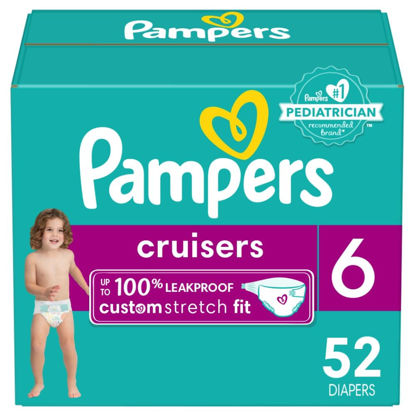 Picture of Pampers Cruisers Diapers - Size 6, 52 Count, Disposable Active Baby Diapers with Custom Stretch