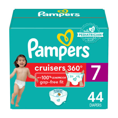 Picture of Pampers Cruisers 360 Diapers - Size 7, 44 Count, Pull-On Disposable Baby Diapers, Gap-Free Fit