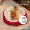 Picture of Bedsure Dog Beds for Small Dogs - Round Cat Beds for Indoor Cats, Washable Pet Bed for Puppy and Kitten with Slip-Resistant Bottom, 25 Inches, Savy Red