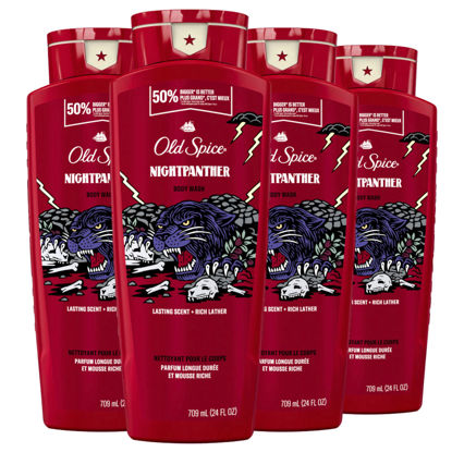 Picture of Old Spice Body Wash for Men, NightPanther, 24/7 Shower Freshness, 24 fl oz (Pack of 4)