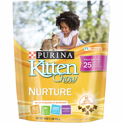 Picture of Purina Kitten Chow Dry Kitten Food, Nurture Muscle + Brain Development - (6) 16 oz. Pouches