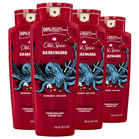 Picture of Old Spice Body Wash for Men, Krakengard, Long Lasting Lather, 24 FL OZ (Pack of 4)