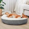 Picture of Love's cabin Round Donut Cat and Dog Cushion Bed, 30in Pet Bed for Medium or Large Dogs, Anti-Slip & Water-Resistant Bottom, Soft Durable Fabric Pet beds, Washable Calming Cat & Dog Bed Grey