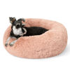 Picture of Bedsure Calming Dog Bed for Small Dogs - Donut Washable Small Pet Bed, 23 inches Anti-Slip Round Fluffy Plush Faux Fur Large Cat Bed, Fits up to 25 lbs Pets, Pink