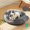 Picture of Bedsure Dog Bed for Medium Dogs - Round Washable Medium Pet Bed, Anti-Slip Donut Fluffy Plush Indoor Fur Cat Bed, 30 inches, Grey