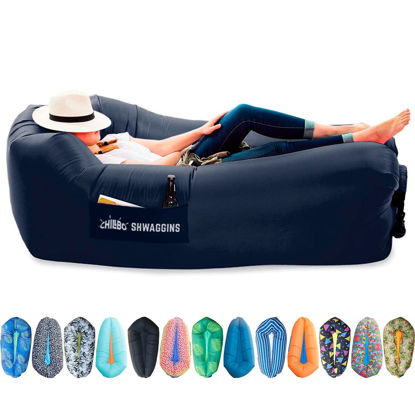 Picture of Chillbo Shwaggins Inflatable Couch - Cool Inflatable Chair Easy Setup is Perfect for Hiking Gear, Beach Chair and Music Festivals. (Royal Blue)