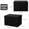 Picture of 122L Large Toy Box Chest with Lid, Foldable Toy Storage Organizer Bin Boxes with Removable Divider for Kids, Boys, Girls, Nursery, Playroom, 26"x17" x17"(Linen Black)