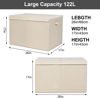 Picture of popoly 122L Large Toy Box Chest with Lid, Foldable Toy Storage Organizer Bin Boxes with Removable Divider for Kids, Boys, Girls, Nursery, Playroom, 26"x17" x17" (Linen Beige)