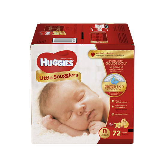 Picture of Huggies Little Snugglers Baby Diapers Newborn, 72ct