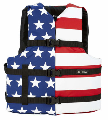 Picture of ONYX General Purpose Boating Life Jacket Universal, Stars & Stripes