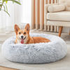 Picture of WESTERN HOME WH Calming Dog & Cat Bed, Anti-Anxiety Donut Cuddler Warming Cozy Soft Round Bed, Fluffy Faux Fur Plush Cushion Bed for Small Medium Dogs and Cats (20"/24"/27"/30")